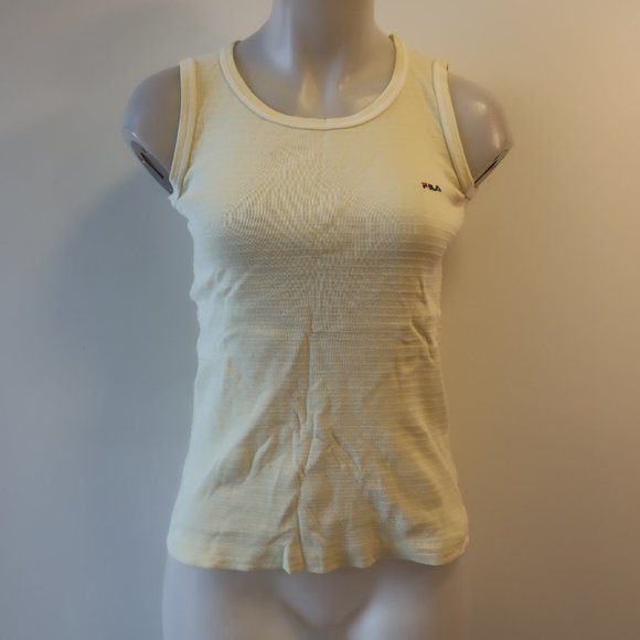 Fila Tops - Womens Fila Light Yellow Tank Top 8 *